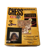 Chess Mania Master Sargon 3000 Three Pack CD Rom Vintage 80s Sealed New - $21.10