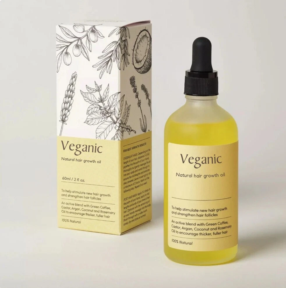 Natural Hair Growth Oil Veganic Hair Care Rosemary Oil for Hair Growth 60ml - $20.91 CAD