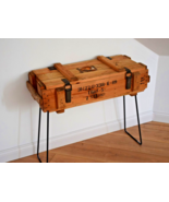 Antique Industrial Coffee Table | Military Ammo Box | Vintage Chest Trun... - $125.00