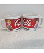 1998 Campbell&#39;s Soup CERAMIC Mug Cup M&#39;m! Good Boy Girl Children PAIR - $16.75 CAD