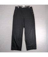 Liz Claiborne Lizsport Anissa Black Pants Women&#39;s 16 Side Buttons Wide L... - $367.50 MXN