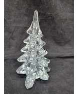 Christmas  Art Glass Tree Figurine 6&quot; Tiered Tray Decor - $19.95