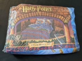 Harry Potter Cloak Of Dreams Twin Flat Fitted Pillow Case Sheet Set 2002... - $260.91