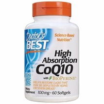 Doctor&#39;s Best High Absorption CoQ10 with BioPerine, Gluten Free, Naturally Fe... - £22.57 GBP