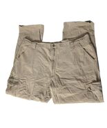 Wrangler Men&#39;s Cargo Pants Size 42/30 Relaxed Fit Straight Leg Solid Beige - $457.56 MXN