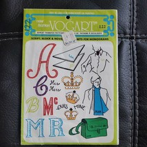 Vogart 122 Monogram Pattern Script Block Novelty Alphabet Sewing Embroidery - $8.54