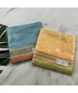 Sur La Table Sorbet Striped Fabric Napkins New 2 Sets of 4 Blue Yellow C... - $26.72