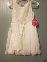 Nannette Kids - Ivory and Gold Dress w/ Purse Size 3T    NWT   FS17 - £7.79 GBP
