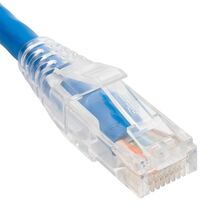 Patch cord cat6 clear boot 1&#39; blue - $1.85