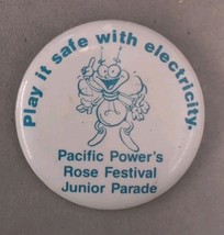 Vintage  Pacific Power Rose Festival Junior Parade Electricity Safety Pi... - $12.86