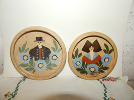 Set Pv () France Pottery Dishes~Man &amp; Woman~Signed~Quimper? - £19.71 GBP