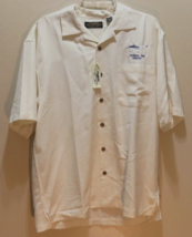 Cessna 182 N63461 Eagle Dry Goods Airplane Rayon Cream White Camp Shirt ... - £9.23 GBP