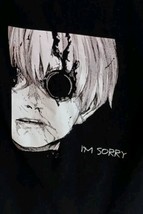 Tokyo Ghoul Men&#39;s Ken Kaneki I&#39;m Sorry Face Graphic Anime T-Shirt - $14.95