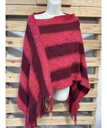 Jon &amp; Anna REd Fringe Shawl Wrap Sweater OSFM Winter Winterwear KG JD - €12,88 EUR