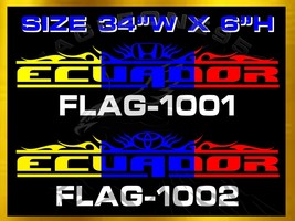 Ecuador Flag Decal Vinyl Sticker #1059 - $24.95