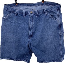 Wrangler Shorts Men&#39;s Size 44 Pants Carpenter Jean Blue Denim Medium Was... - $14.84