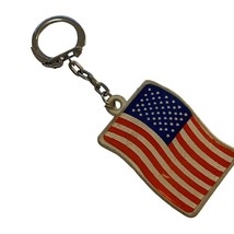 American Flag Keychain Charm Single Sided Souvenir Collector Novelty - $9.87