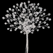 Swexury 16 Stems Artificial Flowers Bouquet Crystal Acrylic Beaded Flower, Clear - £30.29 GBP