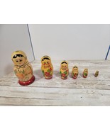Lot of 6 Nesting Dolls Russian Matryoshka Babushka Wooden 1&quot;-7&quot; EUC - $29.99