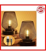 Retro Industrial Battery Operated Table Lamp Set - USB Rechargeable, 4 M... - $914.25 MXN