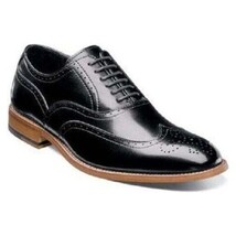 Stacy Adams Men's Dunbar Antiqued Leather Black Wingtip Oxford 25064-001 image 10
