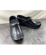 Dansko Clogs Women 5.5 Shoes Black Leather Slip On Professional Nurse Pl... - $34.47