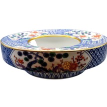 Vintage Japanese Porcelain Dish, Hand Painted Asian Water Coupe Vase Bowl Signed - £60.32 GBP