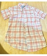 IZOD Seaside Poplin Mens Size Medium Button Up Short Sleeve Multicolor P... - $373.48 MXN
