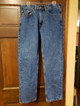 Mens Levi Strauss &amp; Co 505 Regular Fit LIGHT Blue Jeans Size: 34Wx32L Zipper Fly - £26.36 GBP