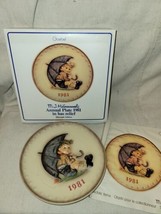 Vintage Hummel Goebel Plate Bas-Relief 1981 #274 Umbrella Boy Boxed NOS - £10.94 GBP