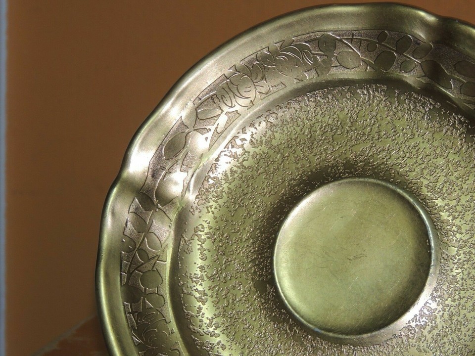 Saucer 5.25" Gold Overlay w raised floral pattern B&Co Bernardaud Limoges France Item image 6