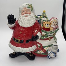 Fitz and Floyd &quot;Remembering Santa&quot; Christmas Santa Claus Cookie Jar 2004 - $85.00