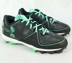Under Armour Light Green Black Cleats  Size 7.5 - £17.87 GBP