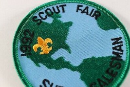 Vintage 1992 Super Salesman Scout Fair Earth Green Boy Scouts BSA Camp Patch - £9.22 GBP