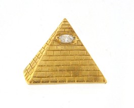 Pyramid Unisex Charm 24kt Yellow Gold 391361 - £1,044.02 GBP