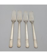 Set of 4 Oneida Grenoble Prestige Silverplate Dinner Forks Vintage 1938 - $554.45 MXN