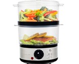 Ovente Electric Food Steamer 5 Quart with 2 Tier Stackable BPA-Free Bask... - £31.46 GBP