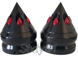 Honda CBR 250 300 600RR 600f4i 1000RR Fork Covers Caps Black Red Anodize... - £41.50 GBP