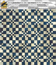 Dungeon Flooring Design 013 Blue Tiles DIY 28mm Miniature Decals - £4.66 GBP