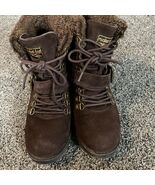 Rocket Dog Women’s Brown Suede Boots Furry Anklets Lace Up Strap Buckle ... - €21,47 EUR