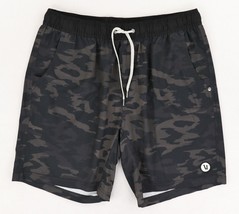 Vuori Kore Shorts Mens Medium Black Camo Gym Workout Athletic Drawstring - £25.94 GBP