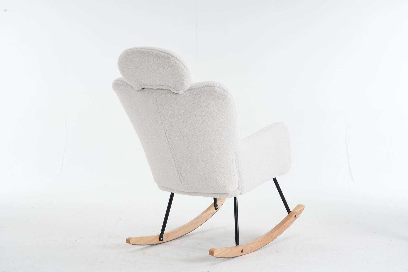 Teddy Fabric Rocking Glider Chair - Ivory Item image 12