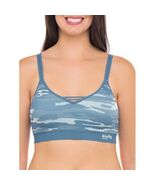 Kindly Yours Women&#39;s Sustainable Seamless V-Neck Bralette Blue Camo Size... - $27.64 CAD