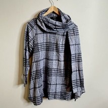 Toni Morgan Plaid Cowl Neck Tunic Sweater with Pockets Womens Size M NWT - £21.36 GBP