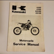 Kawasaki KX60 80 100 KDX80 Genuine Factory Service Repair Manual 99924-1... - $22.54