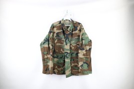 Vtg 80s US Army Mens M Faded Woodland Camouflage Hot Weather Combat Jacket USA - £55.82 GBP