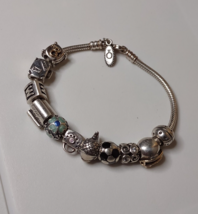 Very Awesome 925 Sterling Silver 7.5 Inch Pandora Charm Bracelet - $320.00