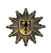 Vtg German Eagle Crest Deutschland Germany Flag Panzer Cross Shield Badge OLC image 3