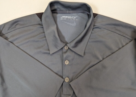 Nike Golf Men&#39;s Dri-fit Polo Shirt Charcoal Gray Geometric Style Size XXL - $15.77