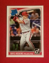 2018 Panini Donruss Rhys Hoskins ROOKIE RC #38 Philadelphia Phillies FREE SHIP - £1.41 GBP